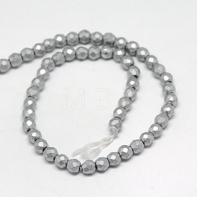 Electroplate Non-magnetic Synthetic Hematite Beads Strands G-J169C-4mm-M-1