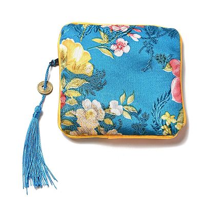 Square Chinese Style Cloth Tassel Bags PW-WG62144-10-1