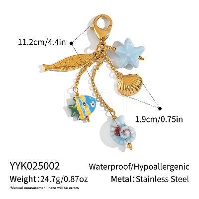 Stainless Steel Enamel Pendant Decorations HK1101-2-1