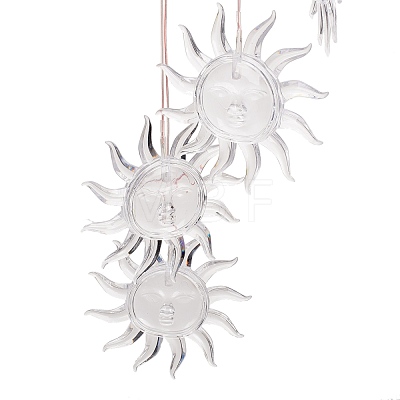 LED Solar Powered Sun Wind Chime HJEW-I009-10-1