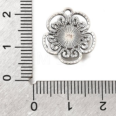 Tibetan Style Alloy Pendant Cabochon Settings for Enamel FIND-D042-09A-AS-1