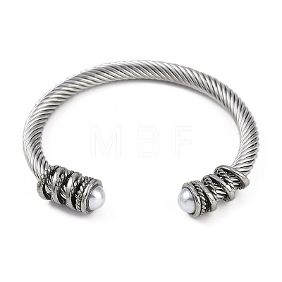 304 Stainless Steel Cuff Bangles for Women STAS-M023-16P-1