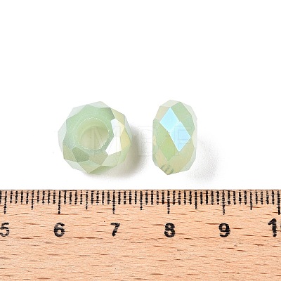 Imitation Jade Glass European Beads GPDL-N005-B14mm-A02-1