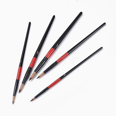 Wooden Paint Brushes Pens Sets AJEW-L074-01-1