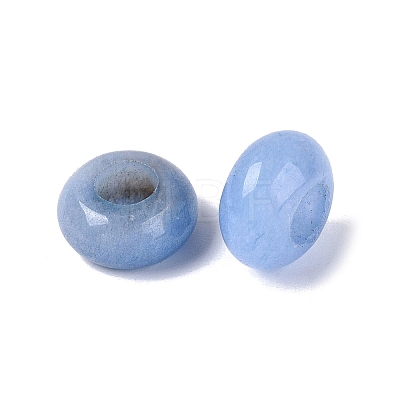 Dyed Natural White Jade European Beads G-N359-17A-11-1