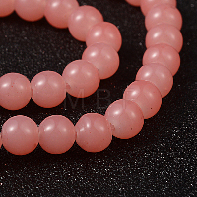 Imitation Jade Glass Beads Strands DGLA-S076-8mm-07-1