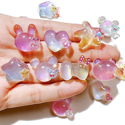 Gradient Color Resin Cabochones PW-WG4841A-01-1