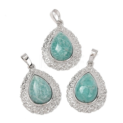 Natural Amazonite Pendants GG-CBA0251-08A-P-1