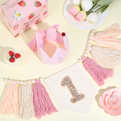 Polyester Braided Tassel Banners HJEW-WH0039-48D-1