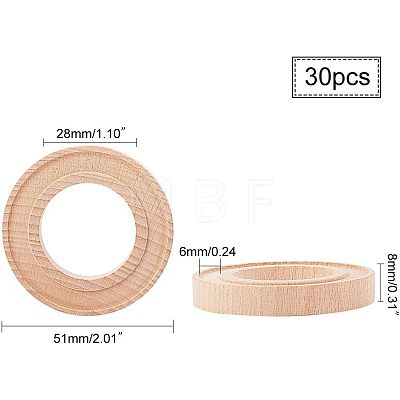 Essential Oil diffuser Beech Wood Round Bases AJEW-OC0001-28-1
