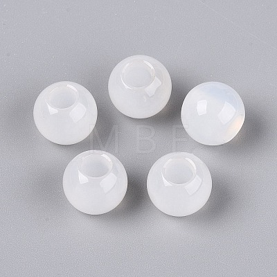 Natural White Agate European Beads G-Q602-09A-02-1
