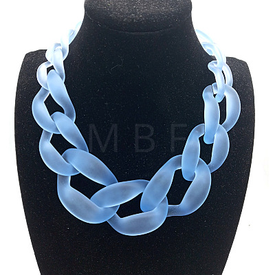 Frosted Acrylic Chunky Twisted Chain Necklacs for Women FS-WG1B9A7-06-1