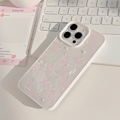 3D Flower Bowknot TPU Plastic Mobile Phone Cover PW-WGEE7EB-10-1