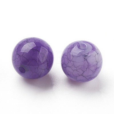 Crackle Acrylic Beads MACR-E025-20B-8mm-1