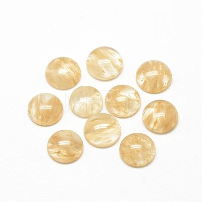 Watermelon Stone Glass Cabochons G-R416-8mm-39-1