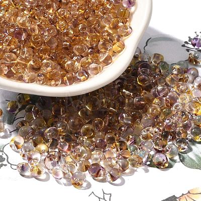 Transparent Baking Paint Glass Seed Beads SEED-P006-02B-14-1