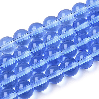 Transparent Glass Beads Strands GLAA-T032-T8mm-04-1