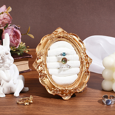 Retro Resin Oval Ring Display Stand AJEW-WH0410-477-1