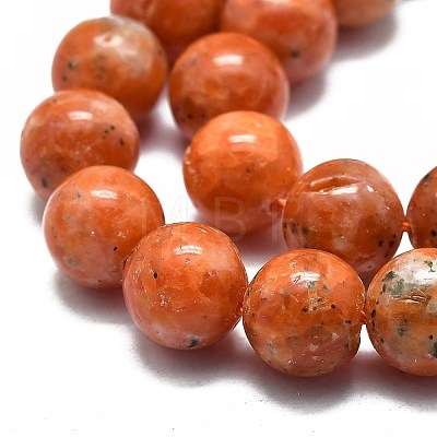 Natural Orange Calcite Beads Strands G-E576-74B-1