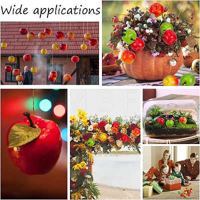 30Pcs 3 Colors Mini Foam Imitation Apples DJEW-CA0001-26-1