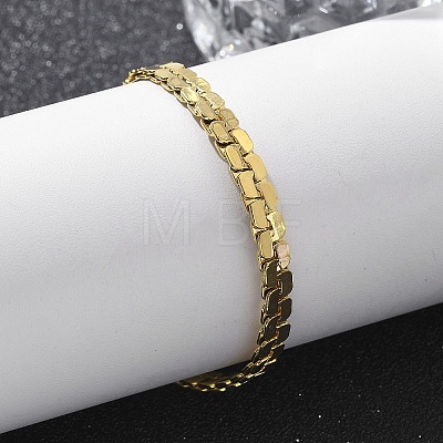 304 Stainless Steel Snake Link Chain Bracelets for Women BJEW-F488-22G-1