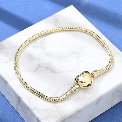 Brass Snake Chains Link Bracelets for Women BJEW-G736-02G-1