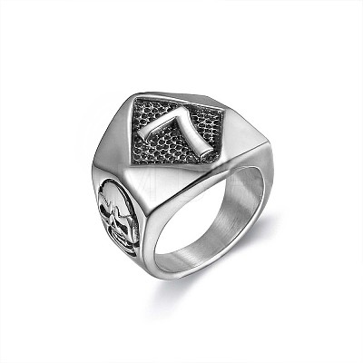 Punk Style 316L Stainless Steel Finger Rings for Men FS-WG96F45-04-1