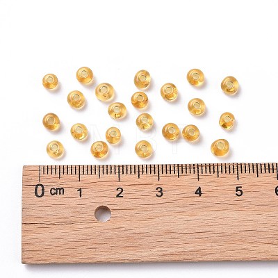 6/0 Transparent Glass Round Seed Beads X-SEED-J010-F6-22B-1