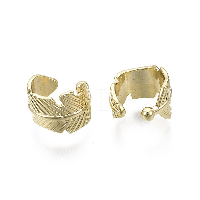 Brass Cuff Earrings X-EJEW-R114-018-NF-1