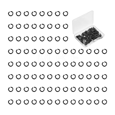 200Pcs 304 Stainless Steel Open Jump Rings STAS-UN0058-44B-1