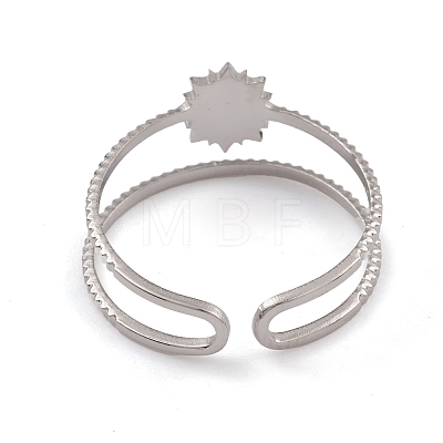 304 Stainless Steel Cuff Rings RJEW-G285-66P-1