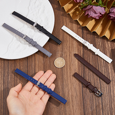 5 Bags 5 Colors PU Leather Watch Band FIND-FH0017-63A-1