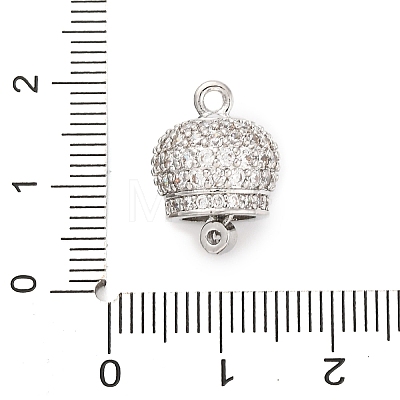 Brass Micro Pave Cubic Zirconia Pendants KK-P288-04P-1