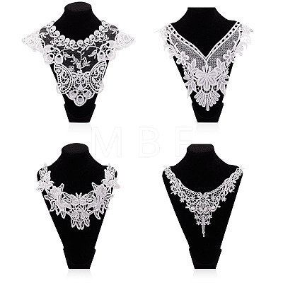 4Pcs 4 Styles Polyester Computerized Embroidery Collar DIY-TA0015-71-1