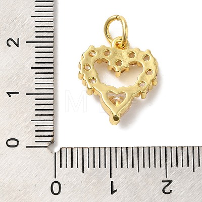 Brass Micro Pave Cubic Zirconia Pendants KK-C072-41G-1