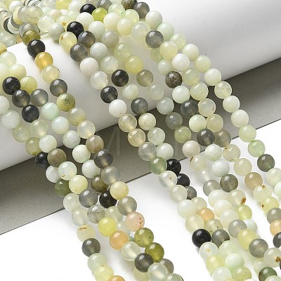 Natural New Jade Beads Strands G-F591-16-6MM-1