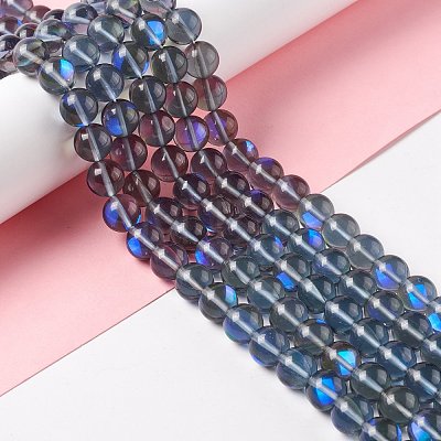 Synthetic Moonstone Beads Strands G-E573-02C-29-1