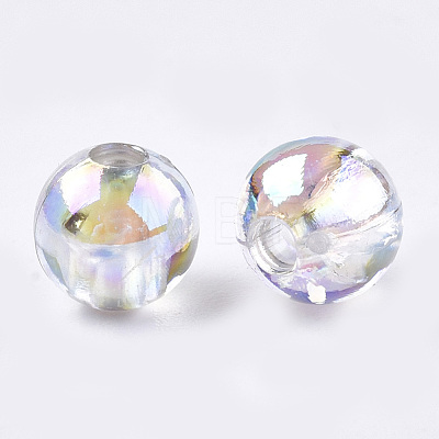 Transparent Plastic Beads OACR-S026-6mm-10-1