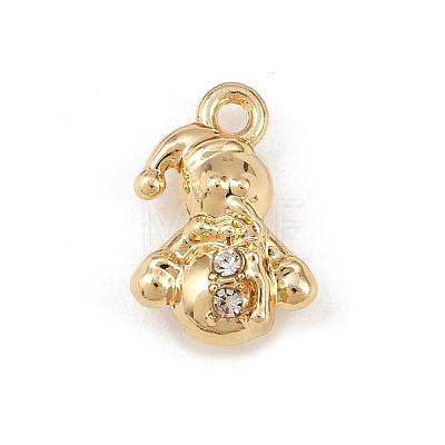 Christmas Alloy with Crystal Rhinestone Charms FIND-G102-02G-01-1