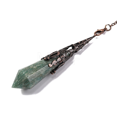 Natural Amazonite Pointed Dowsing Pendulum Big Pendants G-H285-06R-A31-1