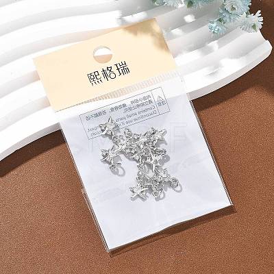 SHEGRACE Brass Micro Pave Clear Cubic Zirconia Charms XGRQ2O889-419P-1