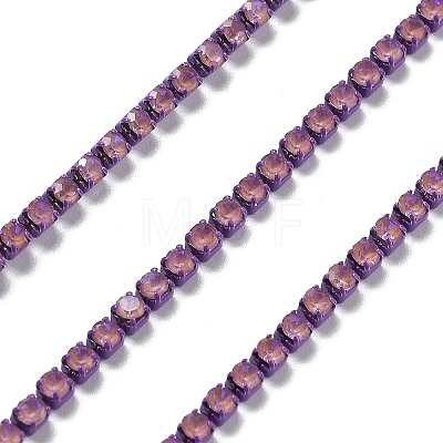 Iron Rhinestone Glass Cup Chain CH-U001-01V-1