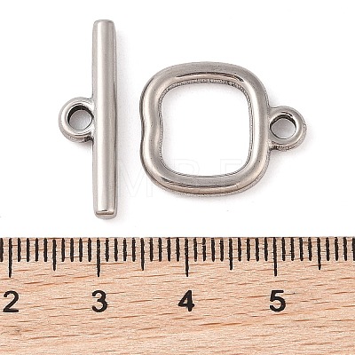 Non-Tarnish 304 Stainless Steel Toggle Clasps STAS-Q324-18P-1