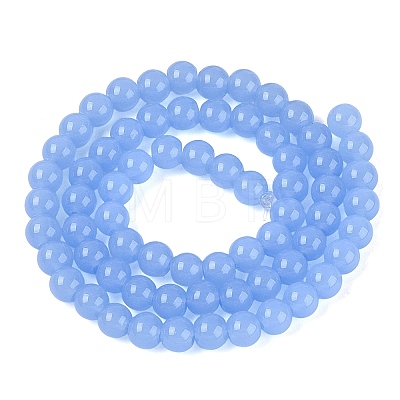 Imitation Jade Glass Beads Strands GLAA-T032-J6mm-08-1