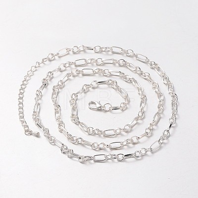 Iron Figaro Chain Necklace Making MAK-J004-24S-1