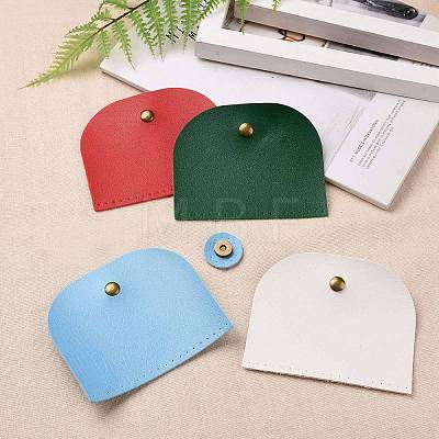   4 sets 4 colors Imitation Leather Sew on Bag Cover FIND-PH0006-89-1