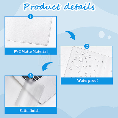 15Pcs PVC Passport Cover ABAG-GF0001-51B-1