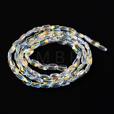 Transparent Electroplate Glass Beads Strands GLAA-Q099-G01-06-1