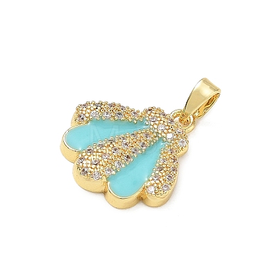 Brass Enamel Pendants RB-CBA2CEF-02G-04-1
