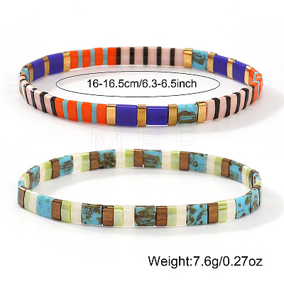 Vintage Boho Handmade Beaded Colorful Bracelet Unique Fashion Jewelry for Women RZ0109-1-1